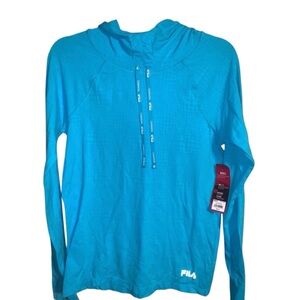Fila NWT Long Sleeve Hooded Running Pullover Sz XL